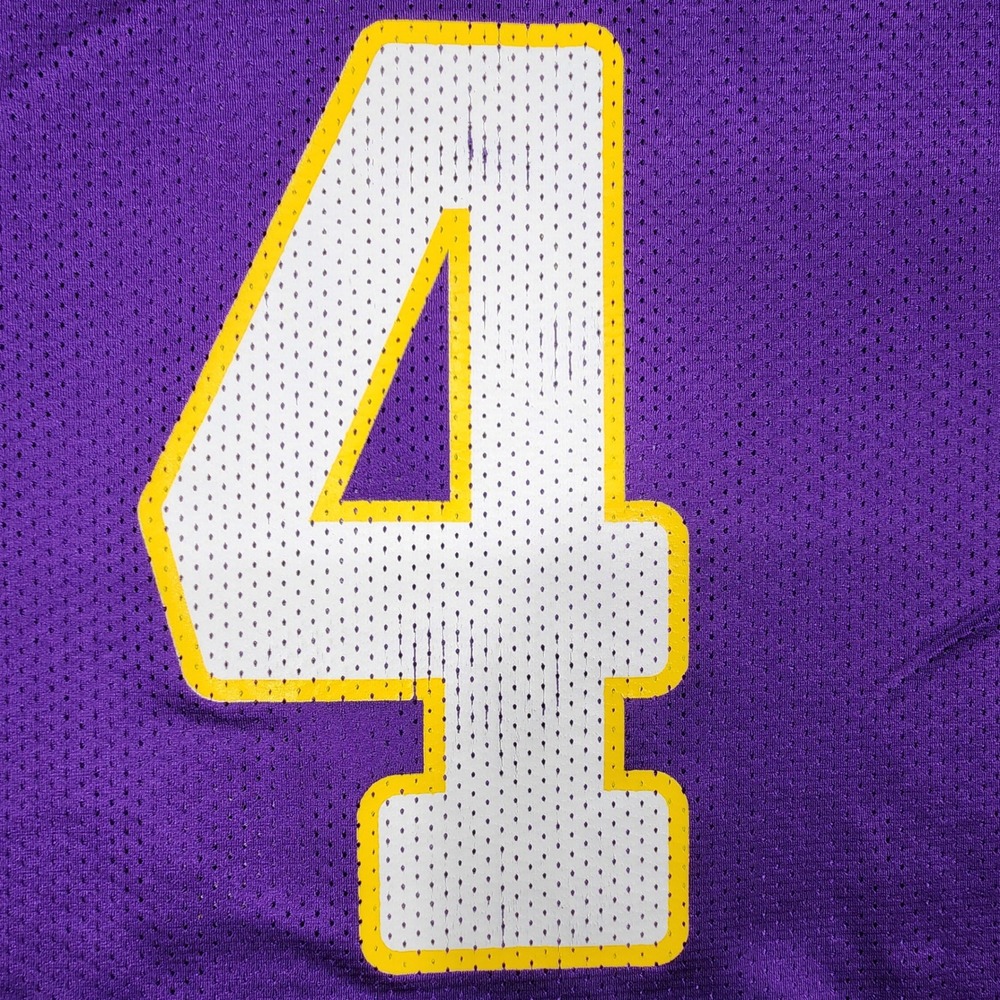 Reebok NFL Football Jersey Mens Large Purple Brett Favre #4 Minnesota Vikings - Picture 10 of 13